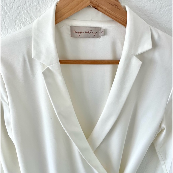 NWOT Botany White Wrap-Around Blazer Dress - S - Picture 3 of 10